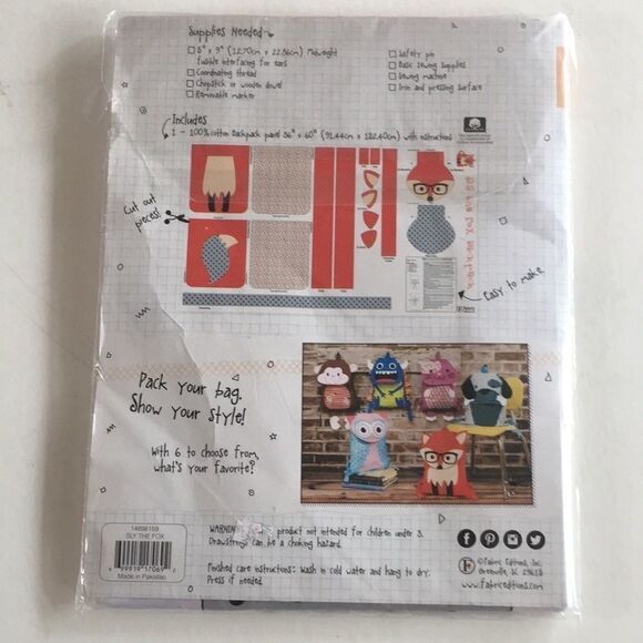 Craft Your Companion: DIY Sly the Fox Backpack Kit - Picture 4 of 9